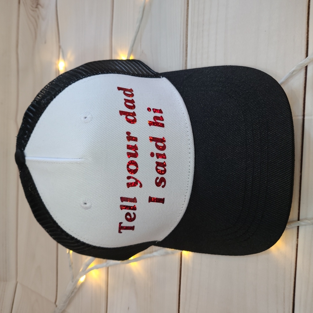 Tasteless Trucker Hat  Holographic Sparkle